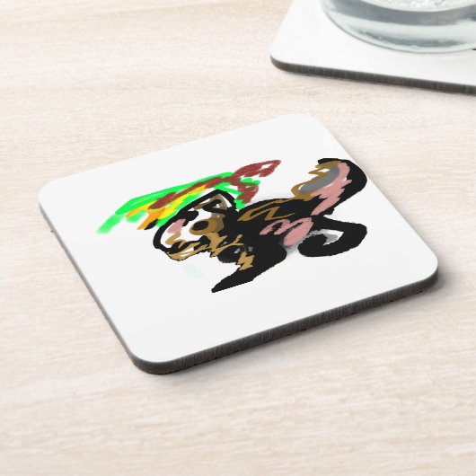 Wolf autumn joy getränkeuntersetzer (Linke Seite)