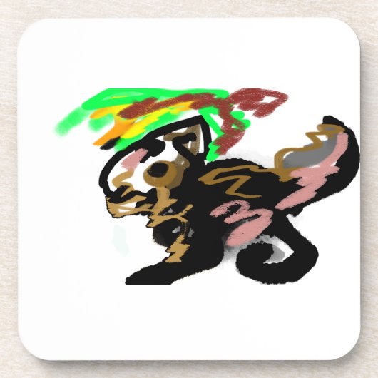 Wolf autumn joy getränkeuntersetzer (Vorderseite)