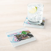 Wolf autumn joy glasuntersetzer (Schrägansicht)