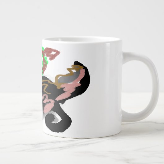 Wolf autumn joy Jumbo-Tasse (Rechts)