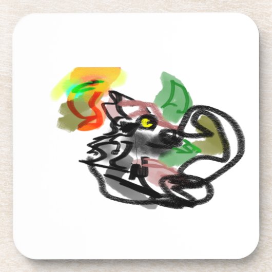 Wolf autumn runner getränkeuntersetzer (Vorderseite)