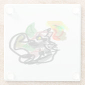 Wolf autumn runner glasuntersetzer (Rückseite)