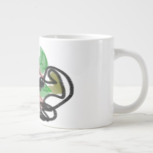 Wolf autumn runner Jumbo-Tasse (Rechts)