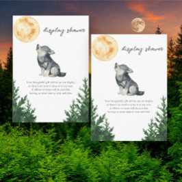 Wolf Baby Shower Anzeige Dusche Begleitkarte