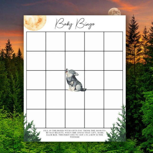 Wolf Baby shower - Bingo game (Von Creator hochgeladen)