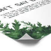 Wolf baby shower - Don't say baby  Poster (Ecke)