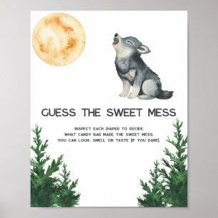 Wolf Baby Shower - Errate das süße Chaos Poster