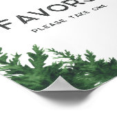 Wolf Baby Shower - Favors Poster (Ecke)