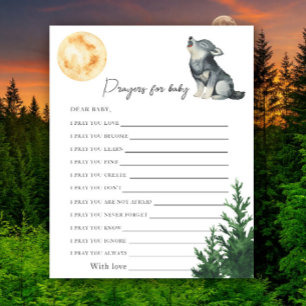 Wolf Baby Shower - Gebete für das Baby
