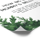 Wolf baby shower - How big is mommy's belly Poster (Ecke)