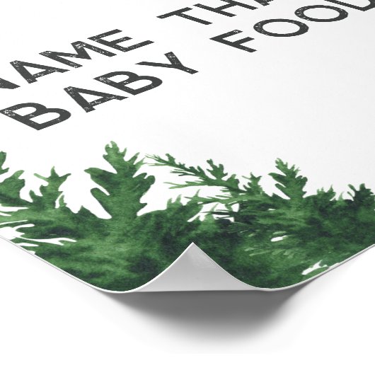 Wolf Baby Shower Name that baby food Poster (Ecke)