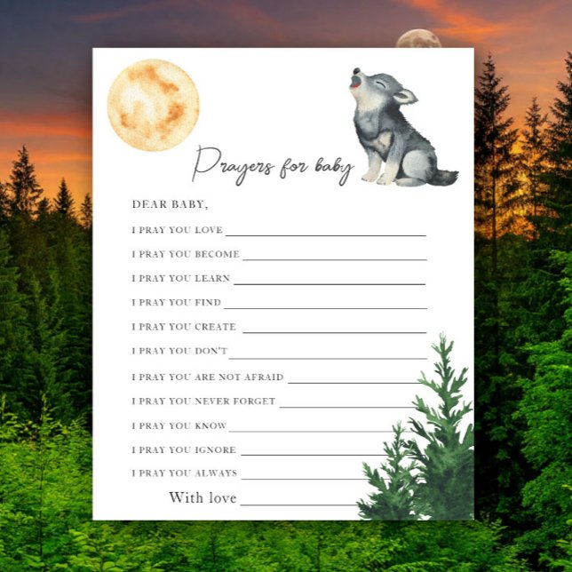 Wolf baby shower - Prayers for baby (Von Creator hochgeladen)