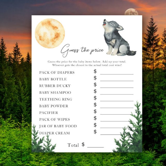 Wolf Baby Shower - Preis-Ratspiel (Von Creator hochgeladen)