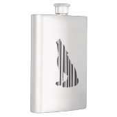 WOLF BAR CODE Howl Barcode Muster Design Flachmann (Rechts)