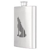 WOLF BAR CODE Howl Barcode Muster Design Flachmann (Links)