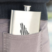 WOLF BAR CODE Howl Barcode Muster Design Flachmann (Beispiel)