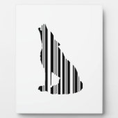 WOLF BAR CODE Howl Barcode Muster Design Fotoplatte (Vorderseite)