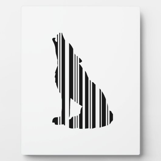WOLF BAR CODE Howl Barcode Muster Design Fotoplatte (Vorderseite)