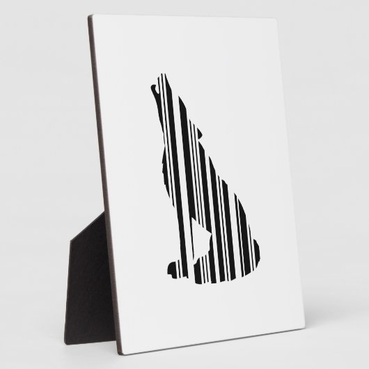 WOLF BAR CODE Howl Barcode Muster Design Fotoplatte (Seite)