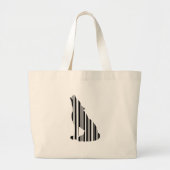 WOLF BAR CODE Howl Barcode Muster Design Jumbo Stoffbeutel (Vorne)