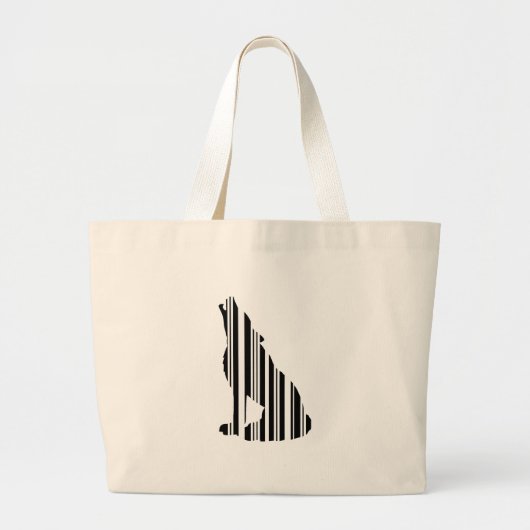 WOLF BAR CODE Howl Barcode Muster Design Jumbo Stoffbeutel (Vorne)