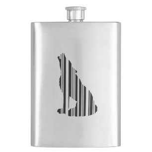 WOLF BAR CODE Howl Barcode-Musterdesign Flachmann