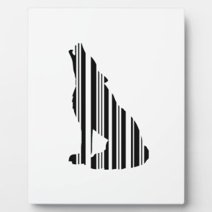 WOLF BAR CODE Howl Barcode-Musterdesign Fotoplatte