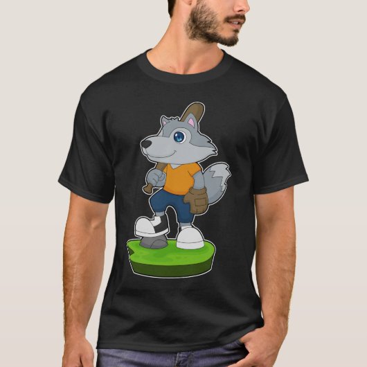 Wolf Baseball Baseball T-Shirt (Vorderseite)