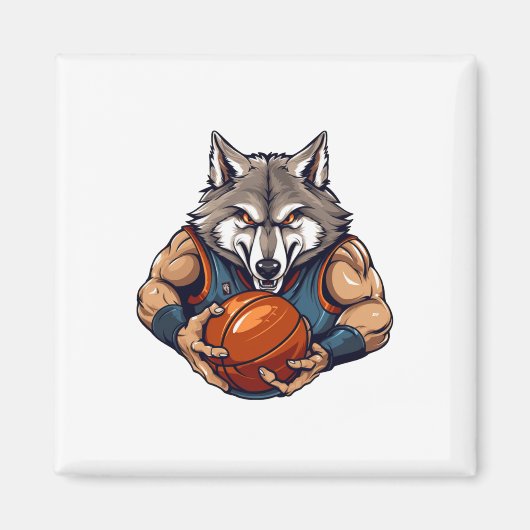 Wolf-Basketballspieler  Magnet (Vorne)