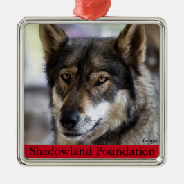 Wolf-Baum-Verzierung Silbernes Ornament