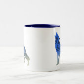 Wolf Baum Zweifarbige Tasse (Mittel)
