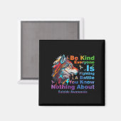 Wolf Be Kind Suicide Awareness Mental Health Suprt Magnet (Vorderseite/Rückseite)