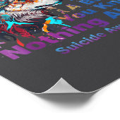 Wolf Be Kind Suicide Awareness Mental Health Suprt Poster (Ecke)