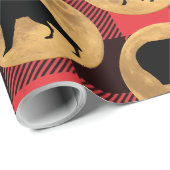 Wolf Bear Elk Moose Deer Full Moon Geschenkpapier (Rolleneckpunkt)