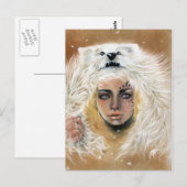Wolf Beauty PostCard Postkarte (Vorne/Hinten)