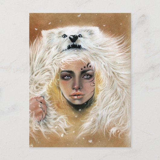 Wolf Beauty PostCard Postkarte (Vorderseite)