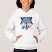 Wolf bei Darts mit Dart Hoodie (Vorderseite)