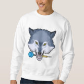 Wolf bei Darts mit Dart Sweatshirt (Vorderseite)