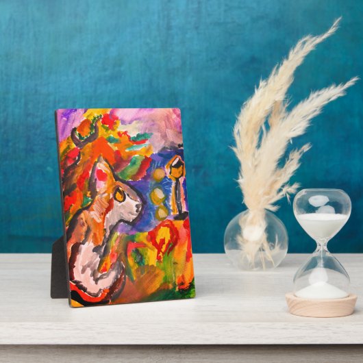 Wolf bei Nacht Fotoplatte (Seite)