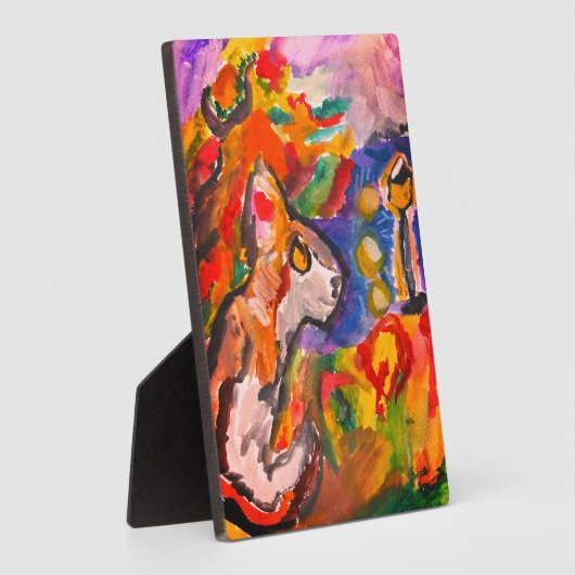 Wolf bei Nacht Fotoplatte (Seite)