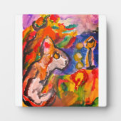 Wolf bei Nacht Fotoplatte (Vorderseite)