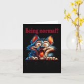 Wolf Being Normal I Just Can’t Imagine How Awful T Karte (Gelbe Blume)