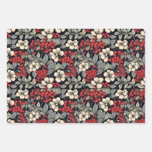 Wolf Berry Geschenkpapier Set (Vorderseite 2)