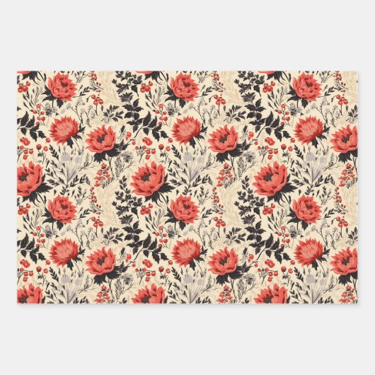 Wolf Berry Geschenkpapier Set (Vorderseite)