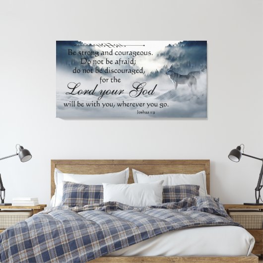 Wolf-Bible Verse Leinwanddruck (Insitu (Schlafzimmer))