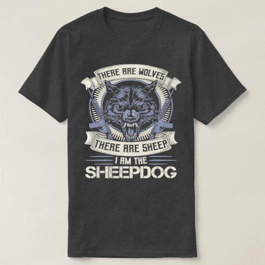 Wolf Biker Motorradpolizei T-Shirt (Design vorne)