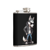 Wolf Biker Rebel Leather Jacket Cool Style Urban Flachmann (Rechts)