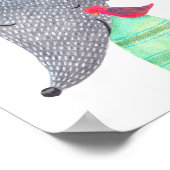 Wolf & Bird Woodland Animal Poster Zuhause Wall De (Ecke)