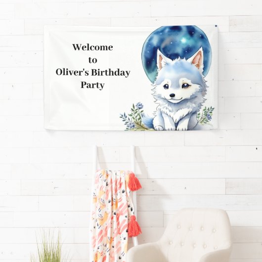 Wolf Birthday Banner (Insitu)