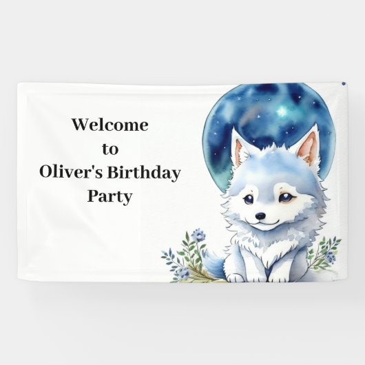 Wolf Birthday Banner (Horizontal)